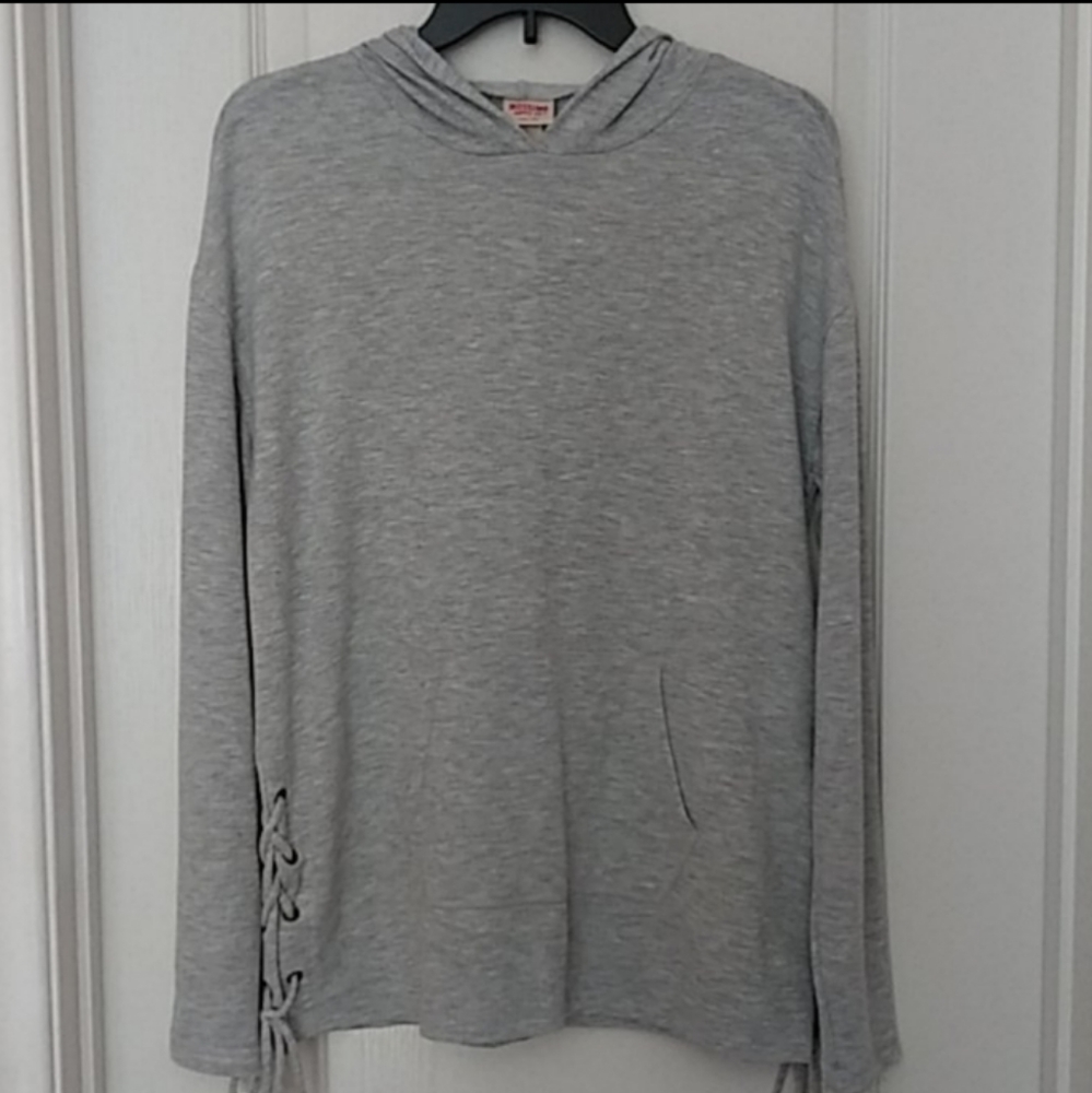 Mossimo Gray Hoodie Tunic Top